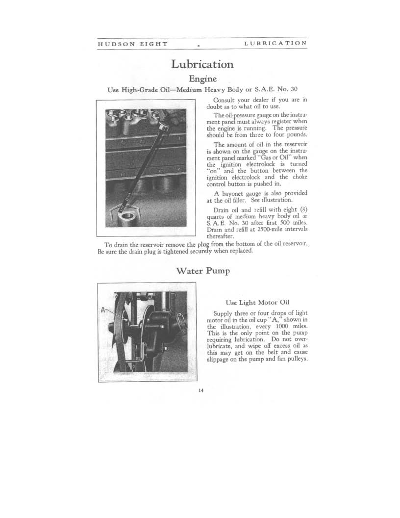1931 Hudson 8 Instruction Book Page 21